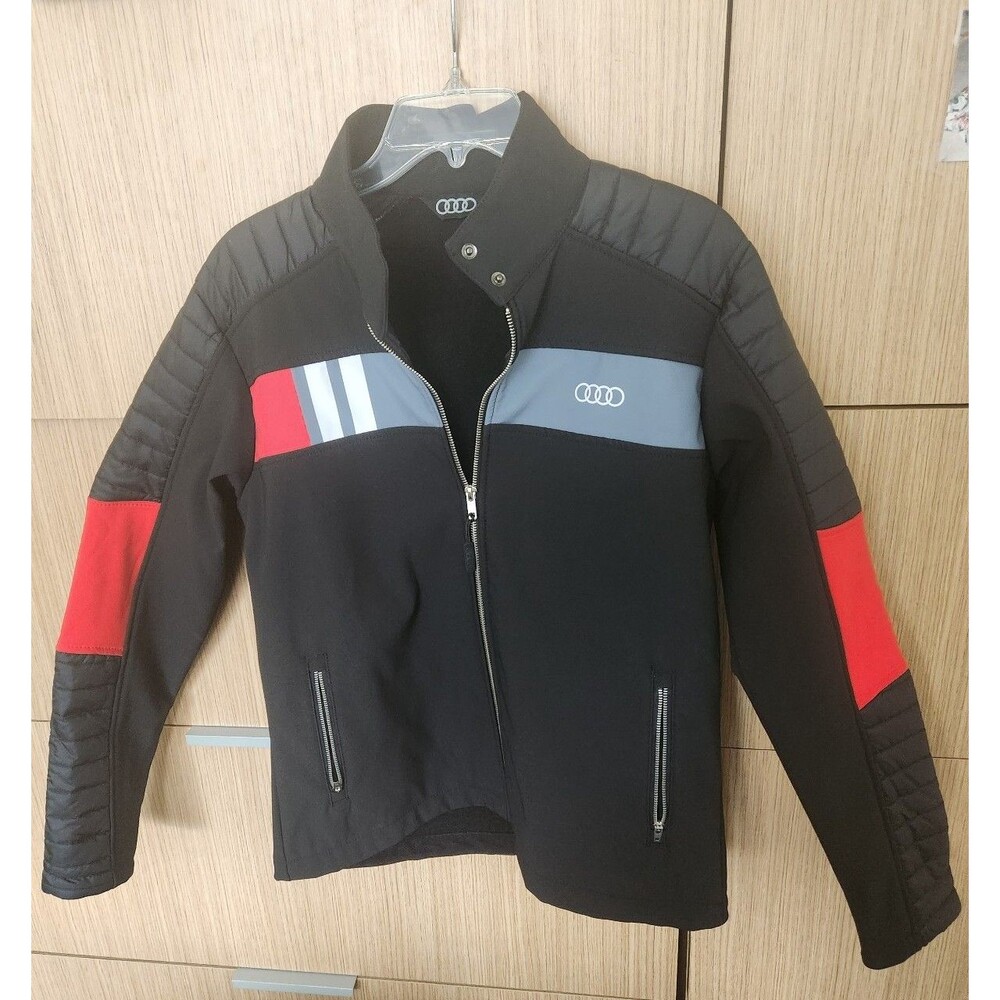 Audi Drifter Hybrid Jacket Black Red & Gray Women's Size L